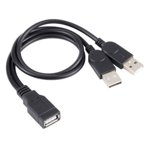 USB femelle à 2 câbles masculins USB, longueur: environ 30 cm SH87291641-20