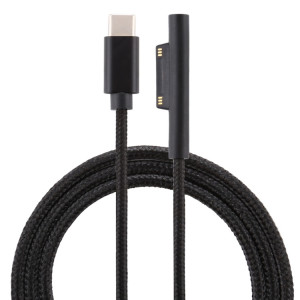 Câble d'alimentation mâle USB-C / Type-C à 6 broches en nylon pour adaptateur pour ordinateur portable Microsoft Surface Pro 3/4/5/6, longueur du câble: 1,5 m SH92661040-20