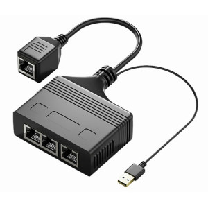 Câble répartiteur de réseau RJ45 femelle 3 en 1, 100M, coupleur de réseau Ethernet SH9834233-20