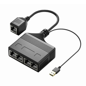 Câble répartiteur de réseau RJ45 femelle 4 en 1, 100M, coupleur de réseau Ethernet SH9835820-20