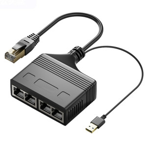 Câble répartiteur de réseau RJ45 mâle 4 en 1, 100M, coupleur de réseau Ethernet SH9836538-20