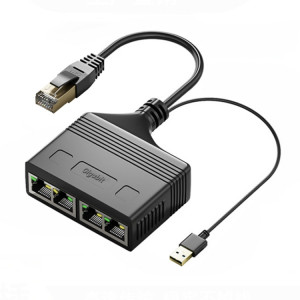 Câble répartiteur de réseau Gigabit RJ45 mâle 4 en 1, coupleur de réseau Ethernet SH98371795-20