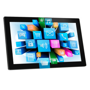 Cadre photo numérique à écran LCD 21,5 pouces, double cœur A72 + Quad-core A53, RK3399 jusqu'à 2,0 GHz, Android 7.1, 2 Go + 16 Go, prise en charge WiFi et Ethernet et Bluetooth et carte SD et prise 3,5 mm SH11241208-20