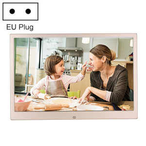 HSD1504 15,4 pouces LED 1280x800 Affichage haute résolution Cadre photo numérique avec support et télécommande, support SD / MMC / MS Port / Port USB, plug EU (GOLD) SH6JEU21-20