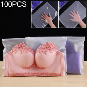 100 PCS Sac scellé en plastique transparent + mat PE Zip Lock Underwear Sac d'emballage, taille: 33x21cm SH2611369-20