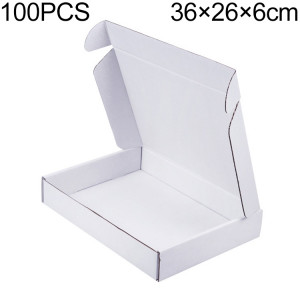 Boîte d'emballage de vêtements 100 PCS Shipping Box, couleur: blanc, taille: 36x26x6cm SH2617525-20