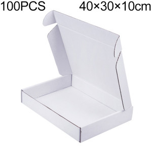 Boîte d'emballage de vêtements 100 PCS Shipping Box, couleur: blanc, taille: 40x30x10cm SH26191770-20