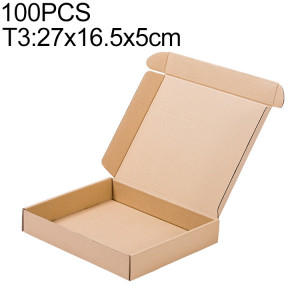 Boîte d'emballage de 100 pièces en papier kraft, taille: T3, 27x16.5x5cm SH2624923-20