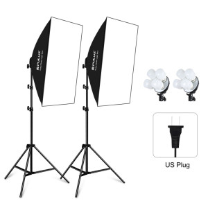 Kit d'éclairage Softbox Softbox Puluz 2 pcs 50x70cm Professional Photo Studio photographie Équipement de la photographie avec 8 x E27 20W E27 Socket Socket Lighting Kit d'éclairage pour la photographie de portrait de SP34US1661-20