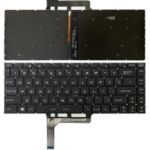 Clavier d'ordinateur portable version US avec rétroéclairage pour MSI GS65 / GS65VR / MS-16Q2 / Stealth 8SE /8SF / 8SG /Thin 8RE / Thin 8RF (Noir) SH004B505-20