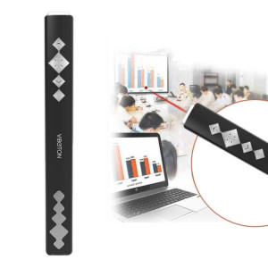 VIBOTON PP910 2.4GHz Présentation Multimédia Télécommande PowerPoint Clicker Flip Stylo avec Récepteur USB, Distance de Contrôle: 10m (Noir) SV824B609-20