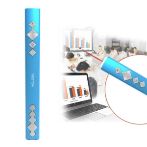 VIBOTON PP910 2.4GHz Présentation Multimédia Télécommande PowerPoint Clicker Clavier Flip avec récepteur USB, Distance de Contrôle: 10m (Bleu) SV824L683-20