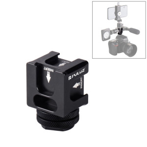 PULUZ 4-Head Hot Shoe Mount Adapter Microphone Flash Light Support de support en alliage d'aluminium SP3032364-20