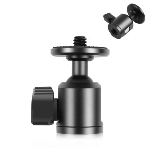 Adaptateur à tête de boule de trépied métallique à vis intérieure de puluz 3/8 pouce avec serrure de bouton (noir) SP091B1466-20