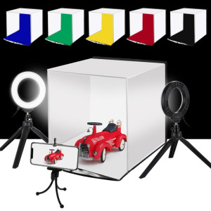 PULUZ 30cm pliant Portable Light Light Photo Photo Studio Studio Tinging Box Box Box avec 6 couleurs Terreaux (noir, blanc, jaune, rouge, vert, bleu), dépliage: 31 cm x 31 cm x 32 cm SP51301010-20