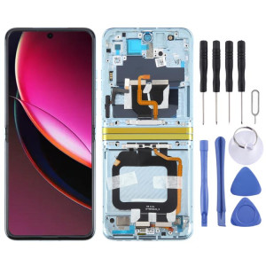 Écran LCD d'origine complet avec châssis pour Motorola Razr 40 Ultra XT2321-3 XT2321-1 XT2321-2 (bleu) SH111L15-20