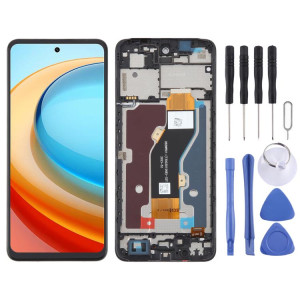 Écran LCD complet avec châssis pour ZTE Blade A75 5G / V60 (noir) SH133B1287-20
