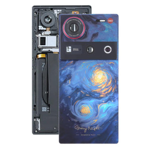 Cache arrière de batterie en verre avec couvercle d'objectif d'appareil photo pour ZTE Nubia Z70 Ultra NX733J NX736J (bleu) SH37LL1562-20