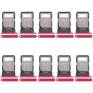 Pour Motorola Edge 30 Fusion XT2243-1, lot de 10 tiroirs pour carte SIM d'origine + tiroir pour carte SIM (rouge) SH257R1586-20