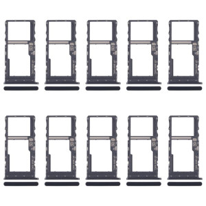 Pour Motorola Moto G 2022, lot de 10 tiroirs pour cartes SIM et Micro SD d'origine (noir) SH259B704-20