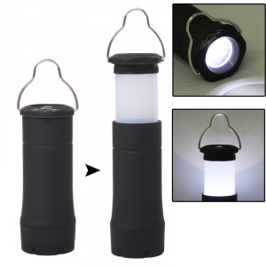 Torche de lampe de camping, lampe de poche LED télescopique avec clip (noir) SH012B1832-20