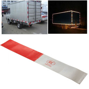 Autocollant réfléchissant pour camion avec sangle de voiture, 10 PCS, Taille: 29,5 cm x 4,8 cm (rouge + argent) SH12821781-20