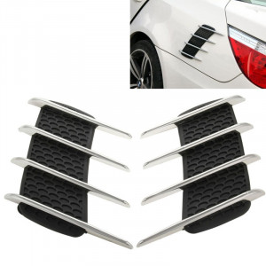 2 PCS capot Side Shark Gill Simulation Air Flow Fender Sticker pour la décoration de voiture, taille: 22 cm x 20 cm x 2 cm SH25831794-20