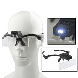 Lunettes loupe multifonctionnelles 1.0X / 1.5X / 2.0X / 2.5X / 3.5X avec lumières à 2 LED, livraison de couleur aléatoire SH4223828-20