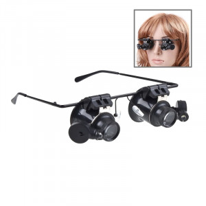 20X type de lunettes montre réparation loupe loupe avec lumière LED (noir) SH42261083-20