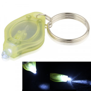 Mini lampe de poche à DEL, lumière blanche, fonction porte-clés, interrupteur marche / arrêt et pressostat (jaune) SH025Y121-20