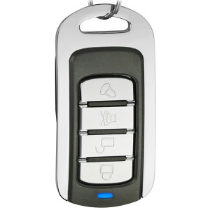 Télécommande à 4 touches de code d'apprentissage en métal 315 MHz pour porte de garage de voiture (noir + argent) SH00921033-20