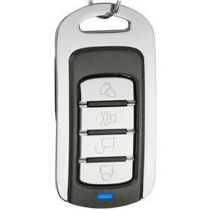 433MHz Metal Learning Code 4 touches télécommande pour porte de garage de voiture (noir + argent) SH0099606-20
