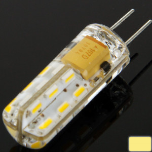 G4 1,5W ampoule de signal de voiture blanche chaude, 24 LED 3014 SMD, AC / DC 10V-20V SH65WW1711-20