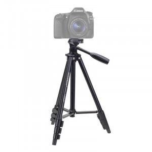 YUNTENG VCT-681 Reflex / Appareils photo numériques de 138 cm, support pour trépied, pattes en aluminium pliables en 4 sections, compatible avec les modèles Canon / Nikon / Panasonic / Pentax / Casio / Sony / Fuji SH0130409-20