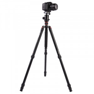 Trépied en aluminium portable réglable Triopo MT-2804C avec rotule NB-2S pour appareil photo Canon Nikon Sony DSLR (Noir) ST413A740-20