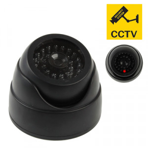 Caméra de vidéosurveillance factice avec sécurité et voyant rouge clignotant (noir) SH0109795-20
