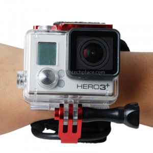 TMC Ceinture de montage pour poignet pour Gopro Hero 4 / 3+, Longueur de ceinture: 31cm, HR177 (Rouge) ST108R9-20