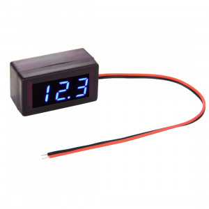 Indicateur de panneau de tension numérique mini à affichage de lumière bleue V42D 2 fils, tension de mesure: DC DC 1.7-25V SH537L60-20