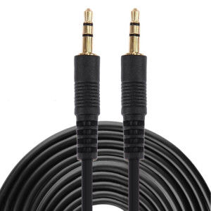 Câble auxiliaire audio stéréo 3,5 mm mâle, câble auxiliaire, longueur: 10 m (connecteur plaqué or + noir) SH3133969-20