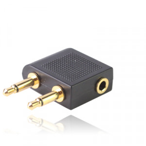 Adaptateur de prise casque pour avion (noir) SA-316974-20