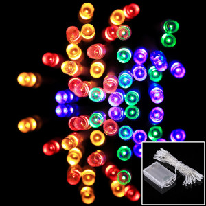 30-LED 2-Mode alimenté par batterie quatre couleurs décoration de chaîne de lumière pour la fête de Noël, longueur: 3m S34324182-20