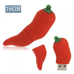 Disque flash USB de 16 po de forme de poivre chaud (rouge) SH28RD922-20