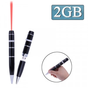 Disque flash USB de style stylo laser 3 en 1, 2 Go (Noir) SH20251166-20