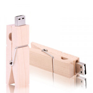 Disque flash USB de style clip en bois de 2 Go S2154A174-20