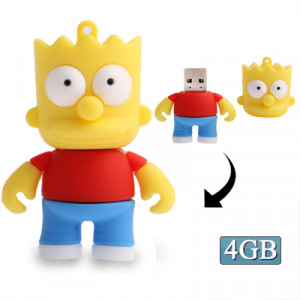 Le Simpsons Bart Shape Silicone USB2.0 disque Flash, Spécial pour tous les types de cadeaux de fête (4 Go) ST250B851-20