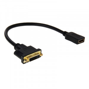 Câble Adapater Femelle 30cm HDMI vers DVI 24 + 5 Femelle (Noir) SH066B210-20