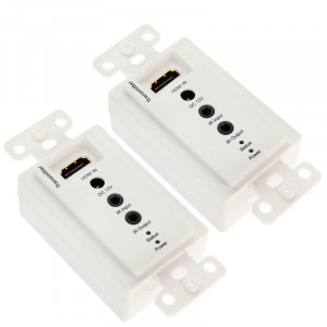 Extension de plaque murale simple HDMI Cat5e / 6 50 mètres () (blanche) SH561W153-20