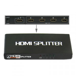 4 ports 1080p HDMI Splitter, Version 1.3, Support TV HD / Xbox 360 / PS3 etc (noir) SH30151717-20