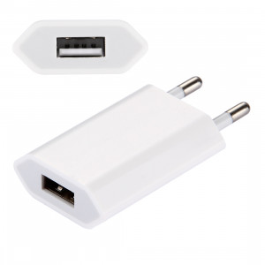 5V / 1A EU Plug USB Charger, Pour iPhone, Galaxy, Huawei, Xiaomi, LG, HTC et autres téléphones intelligents, Appareils rechargeables (Blanc) SH0129981-20