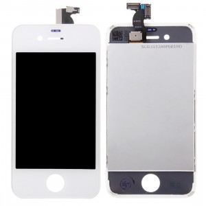 iPartsAcheter 3 en 1 pour iPhone 4S (LCD + Frame + Touch Pad) Assemblage Digitizer (Blanc) SI717W10-20